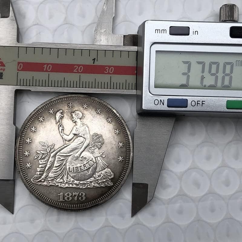 עשו ישן 1873 מטבעות אמריקאים פליז מטבעות מצופות כסף מלאכות עתיקות מטבעות זיכרון זרות