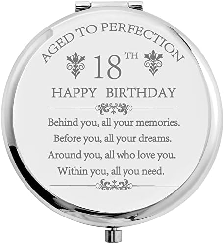 קופוזה 2005 18 יום הולדת שמח מתנות נירוסטה קומפקטי כיס נסיעות איפור מראה 18 שנים השראה הווה מאחוריך כל הזיכרונות שלך