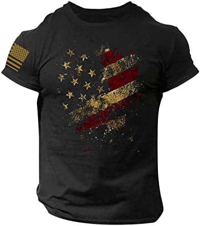 4 ביולי חולצה גברים אמריקאי דגל גרפי טי עצמאות יום חולצות חג קצר שרוול פטריוטית חולצות חולצות