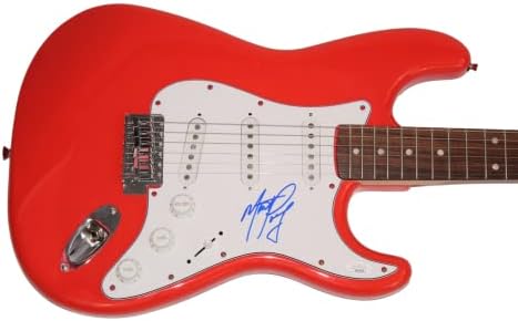 קציץ בשר קציץ בשר מייקל לי אדיי חתם חתימה בגודל מלא פנדר אדום סטראטוקסטר גיטרה חשמלית עם ג 'יימס ספנס ג' יי. אס. איי אימות