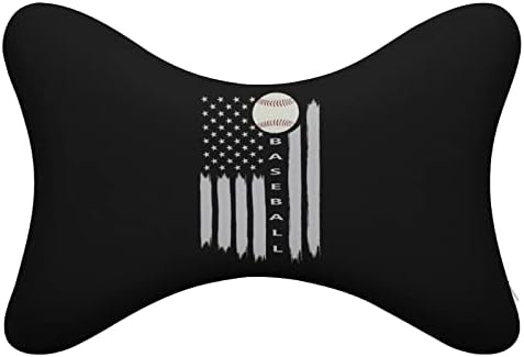 בייסבול עם כרית צוואר מכונית דגל אמריקאית 2 יח '