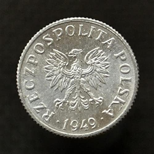 מטבע פולני 1 Grossen, 1949, מהדורה אחת מטבע אלומיניום 14.7 ממ