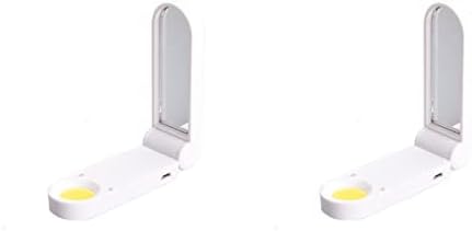 מנורת שולחן קטנה מנורת שולחן קטנה אורות מראה 2 יחידות נסיעות אור בית מתקפל מנורת שולחן נייד עבור איפור מראה החייבת