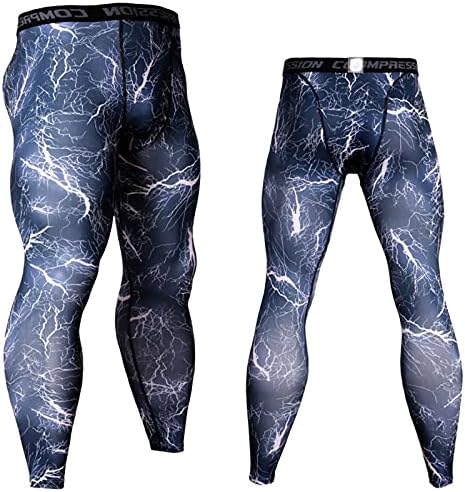 גברים של דחיסת מכנסיים ספורט ריצת גרביונים מגניב יבש בסיס שכבה עבור כל עונה לנשימה יוגה מכנסיים