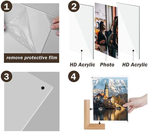 מסגרת תמונה אקרילית עם 2-חבילה מסגרות תמונה 8x10 מסגרת תמונה סט מסגרת תמונה אקרילית מסגרות עץ גדולות לתצוגת צילום שולחן