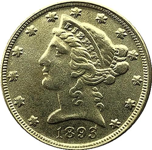 1893 אמריקה חירות נשר מטבע נשר מצופה זהב מצופה זהב מטבע חביב מטבע העתק זיכרון מטבע אספנות מטבע מזל מטבע אטא מטבע מלאכה