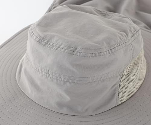 בית מעדיף UPF50+ כובע שמש לגברים כובע דיג רחב עם כיסוי פנים דש צוואר