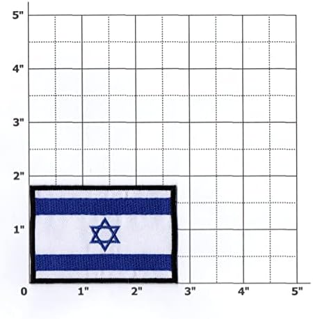 ראשית כל דבר, ברזל דגל ישראל ברזל על קטן רקום לחולצת כובע ז'קט בגדים תרמילי תרמילי ג'ינס גודל כובע בערך 2x3 אינץ