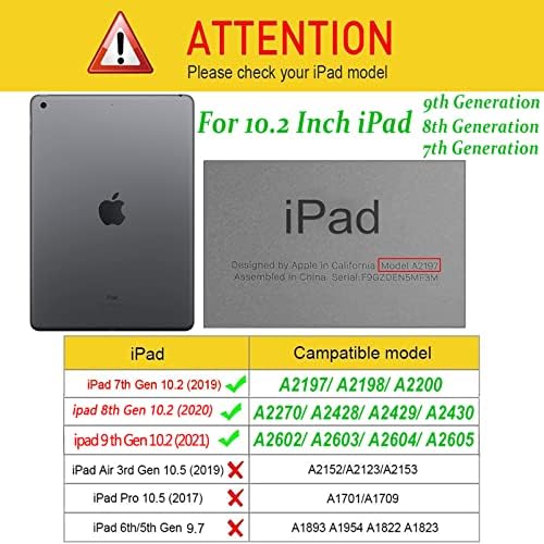 מקרה לדור ה -9 של iPad/ 2020 IPAD דור 8/2019 IPAD דור 7 לדור 7.2 אינץ