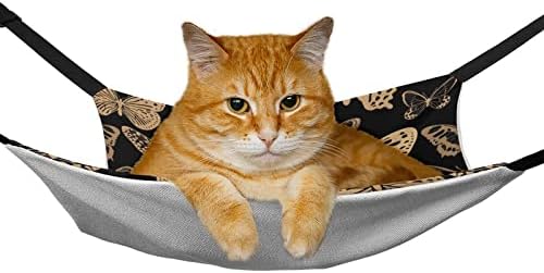 חתול כלוב ערסל זהב פרפר לחיות מחמד נדנדה מיטת מתאים כלוב כיסא רכב מקורה חיצוני 16.9& 34; איקס13