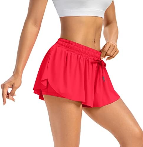 שמאלי זורם מכנסיים קצרים לנשים חדר כושר יוגה ספורט אימון ריצה טניס חצאיות ספנדקס חמוד בגדים מקרית קיץ 3 חבילה