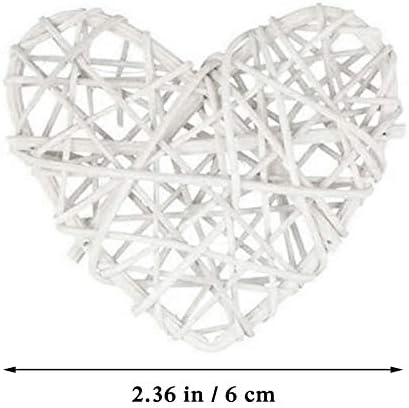 נצרים טבעיים ראטאן כדורים בצורת לב DIY מלאכה אגרטל מילוי כדורים תלויים קישוטים לחתונה מקלחת לתינוק יום הולדת יום