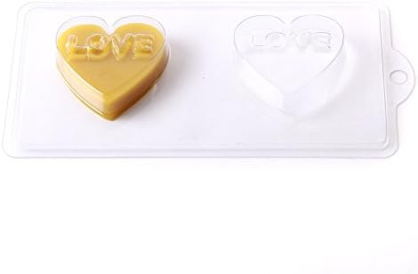 עולם התבניות 5 לב חלל עם סבון אהבה/עובש פצצת אמבטיה, 25.5 x 24 x 4 סמ, PVC