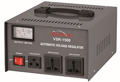Simran 3000 וואט שלב למעלה/מטה תיבת ממיר שנאי מתח עם ווסת מתח מובנה עבור 110V-240V, הגנת מפסקים, VSR-3000