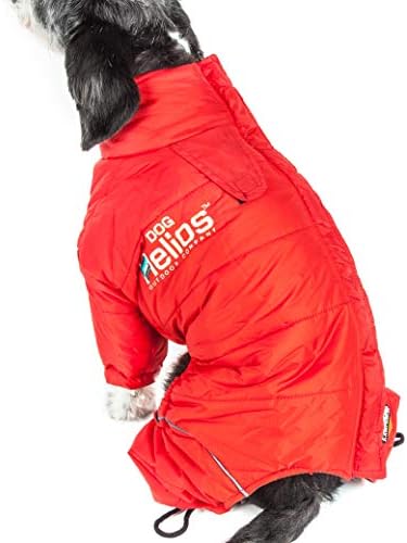 דובליוס 'רעם-קרקלה' גוף מלא גוף מלא מתכוונן מתכוונן ו -3 מ 'מעיל כלב מחמד משקף עם טכנולוגיית Blackshark, בינוני, גרנדין אדום