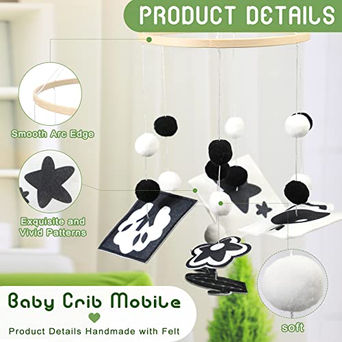 תינוק עריסה נייד שחור ולבן נייד עבור תינוק תינוק משתלת עריסה נייד שחור תינוק נייד תינוק בעבודת יד מוביילים דקור