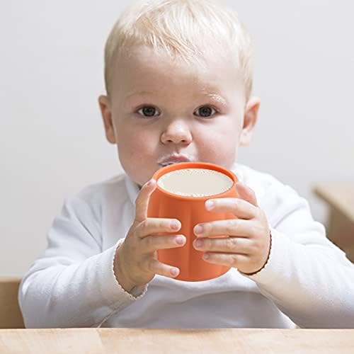 אף פעם לא פעוט כוס, סיליקון אימון כוס לתינוקות, דלעת עיצוב בלתי שביר כוס מתנות עבור תינוק