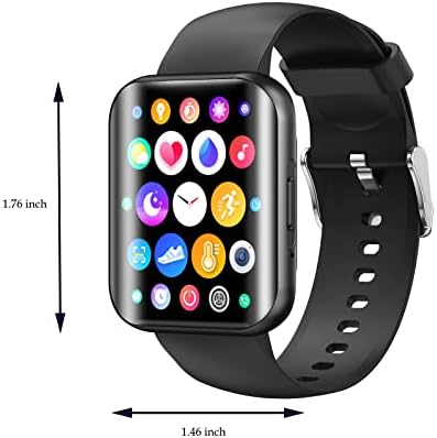 Yeahitch Smart Watch 1.72 אינץ 'שעון חכם IP67 שעון כושר אטום למים עבור אנדרואיד ו- iOS טלפונים עם מעקב אחר שינה