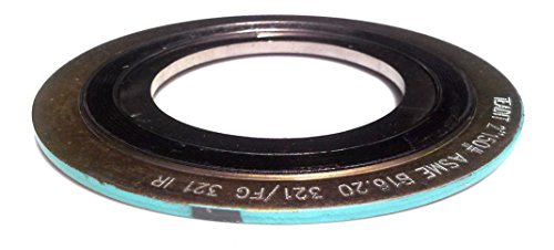 Sur-Seal, Inc. Teadit 9000IR10321GR900 אטם פצע ספירלי עם טבעת פנימית של 321SS, 10 גודל צינור x 900 x ליישומים עם וריאציות