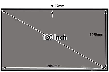 KJHD ZYZMH 120 אינץ '16: 9 מסכי מקרן גביש שחור סופג מסך אור אווירה לאמביל למקרן 3D 4K