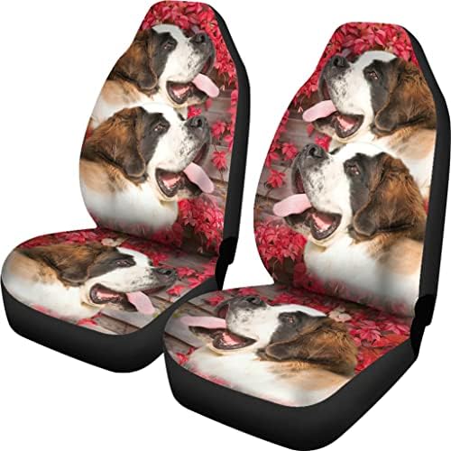 מדהים סן ברנרד כלב הדפסת רכב מושב מכסה כושר אוניברסלי רכב מושב מכסה-מדהים סן ברנרד כלב הדפסת רכב מושב מכסה