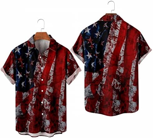 BMISEGM חולצות שחייה בקיץ לגברים דגל גברים מודפסים חולצות שרוול קצר במורד חולצות חוף חולצות לחולצות T