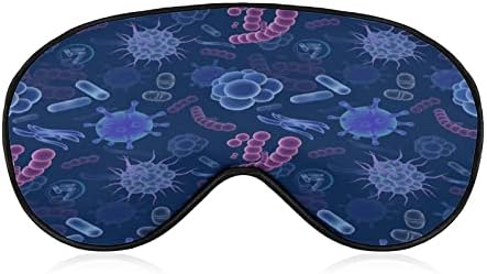 וירוסים ומיקרובים מסכת שינה עם רצועה מתכווננת כיסוי עיניים רך כיסוי עיניים לטיול להירגע