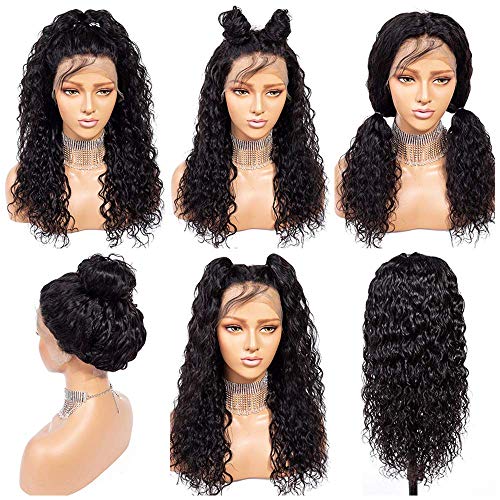 שיער ברזילאי לא מעובד שיער מים גל תחרה מול פאות עבור אפריקאי אמריקאי נשים מראש-קטף ללא דבק שיער טבעי פאות לנשים שחורות גלי