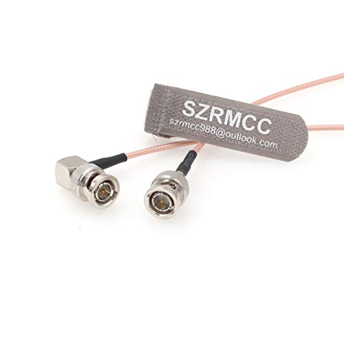 SZRMCC BNC זכר לזווית ימנית BNC זכר 75OHM HD-SDI 3G RG179 כבל קואקסיאלי וידאו עבור מצלמות בלקמגייה אדומה אטומוס צג Smallhd