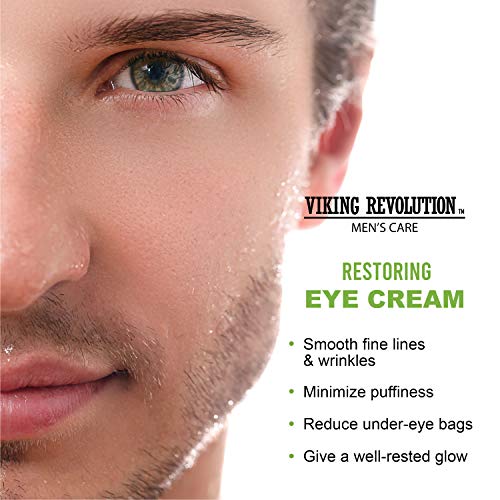 מהפכת ויקינג קרם עיניים טבעי לגברים - קרם עיניים לגברים לאנטי הזדקנות, מעגל כהה מתחת לטיפול בעיניים - קרם קמטים של קרם לחות