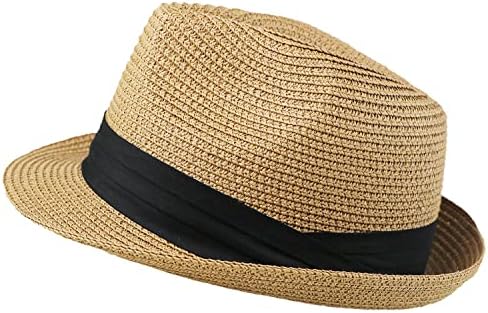 ילדים-קש-פדורה-כובע-בנים-שמש-חוף - כובע תקליטונים-פנמה-ג ' אז טרילבי-קובני כובע
