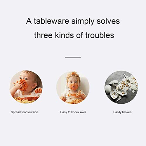 קערות תינוקות סיליקון של Jakuva עם כף, 2 יחידות האכלת תינוקות סט קערות יניקה לילדים פעוטות -BPA כלים תינוקות בחינם
