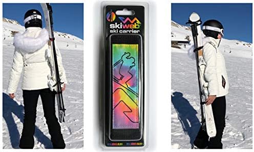 Skiweb ידיים בחינם רצועת סקי ומוביל מוט. גודל כיס - רצועות מגלשים וקטבים ליחידה אחת ומשאיר את הידיים בחינם
