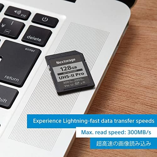 Nextorage יפן Ultra Fast V90 UHS-II SD כרטיס 64GB מקסימום מהירות כתיבה 299MB/S מהירות קריאה 300MB/S