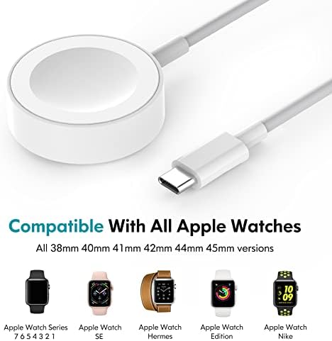 Nevola 2-Pack עבור Apple Watch Charger Ultra, 6.6ft/2M, Iwatch Charger USB C תואם ל- Apple Watch Ultra/8/7/6/5/4/3/2/1/se