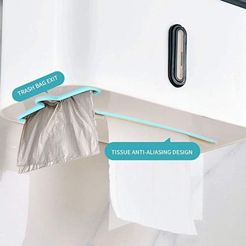 Landua קיר רכוב שכבה כפולה קופסת רקמות אטום למים אמבטיה פלסטיק מחזיק נייר טואלט נייר אגרוף נייר נייר קופסת מפיות מתקן