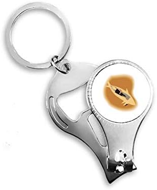 דג תקציר Art Art Art Deco מתנה לאופנת ציפורניים ניפר טבעת מפתח שרשרת פותחן בקבוקי קוצץ