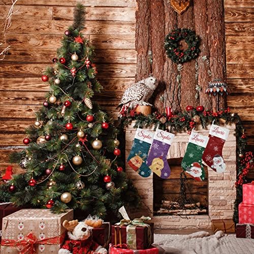 מגרבי חג מולד בהתאמה אישית של 6 גרבי משפחת גדולים בהתאמה אישית שם מקלט מסיבה קישוט חג חג המולד תליה אח