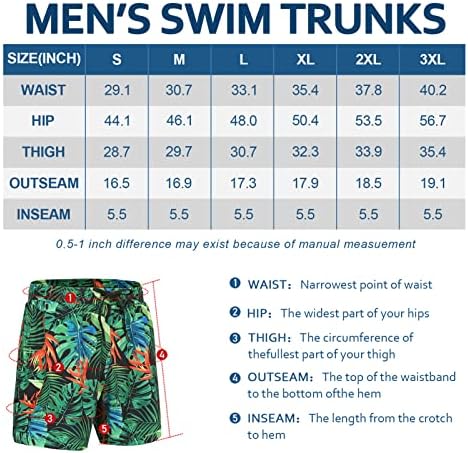 גזעי שחייה של גברים בוטאון גזעים מהירים של לוח קל משקל קל משקל קצרים במתיחת בטנה פנימית שכבתית 5.5 מכנסי ים קצרים