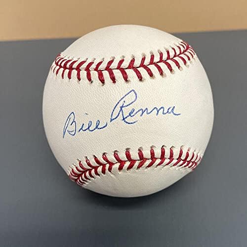 Bill Renna Ad Sox Yankees חתום על OMLB בייסבול אוטומטי עם הולוגרמה של B&E - כדורי בייסבול עם חתימה