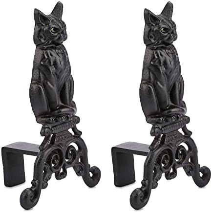 יוניפלאם, א-1251, חתול ברזל יצוק שחור ומגהצים עם עיני זכוכית מחזירות אור