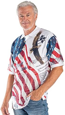 חולצת פולו פטריוטית של הקיץ האמריקני
