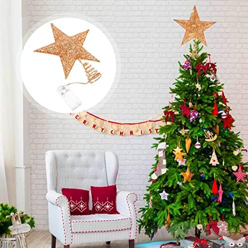 טוינדונה עץ עץ עץ טופר עץ כוכב טופר הוביל אור נוצץ כוכב עץ חג המולד לחג מפלגת חג המולד אספקת מעדיפים שמפניה זהב