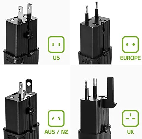 מתאם USB אוניברסלי כפול עובד עבור Realme GT Neo2 עבור כוח עולמי ונסיעות בין ארהב/איחוד האירופי/CN/AUS/NZ/בריטניה