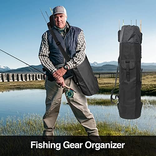 שקיות חור דיג של Donql מחזיקי מוט דיג חיצוניים קמפינג רב -תפקודי קמפינג ניידים תרמיל תרמיל תרמיל קלא