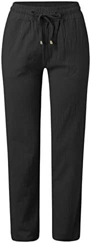 מכנסי רגל רחבים לנשים, רגל קז'ואלית רחבה ברגל המותניים המותניים המותניים קפריס מכנסיים RELEX FIT מכנסיים קצוצים בחוף
