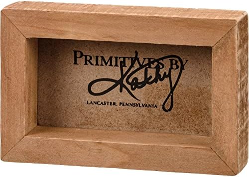 פרימיטיביות מאת קתי 1133337 חסד הוא שלט מיני קופסא יפה, אורך 4 אינץ ', עץ