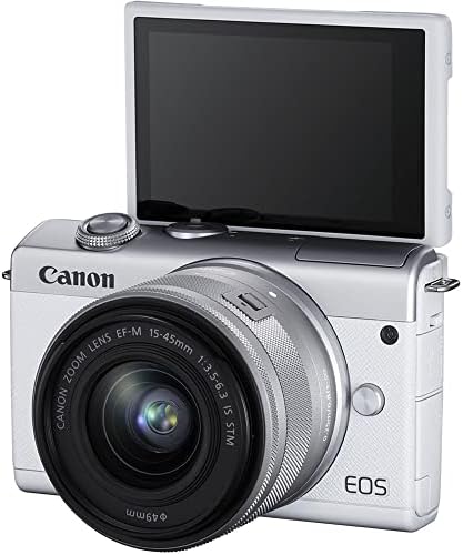 Canon EOS M200 מצלמה דיגיטלית ללא מראה עם עדשה 15-45 ממ, כרטיס 64GB, מארז, ערכת פילטר, תוכנת צילום, סוללת LPE12, מטען,