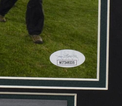ליין ג'ונסון חתום ממוסגר 8x10 פילדלפיה איגלס סופרבול צילום JSA ITP - תמונות NFL עם חתימה