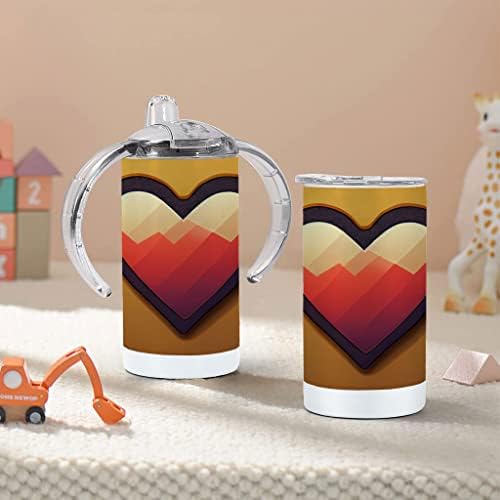 חמוד לב הדפסת קש כוס-צבעוני אמנות תינוק קש כוס - אמנות קש כוס